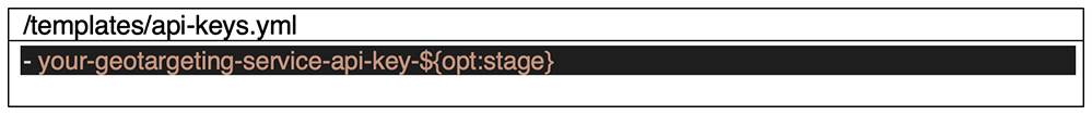 api keys